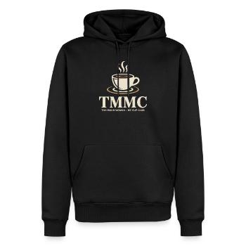 TMMC Trop de Femme Ma Coupe Club Café - Sweat à capuche Premium bio Homme - noir - Devant - Nico (187cm)