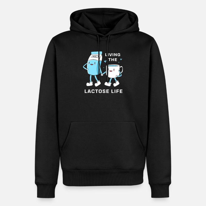 Flatulence au lactose au lait - Sweat à capuche Premium bio Homme - noir