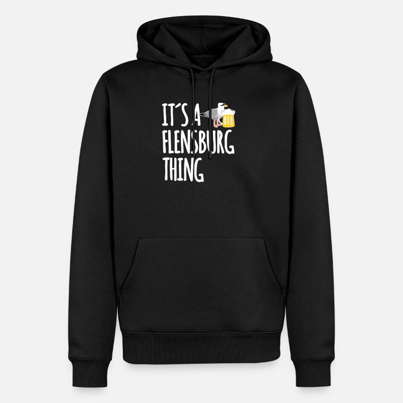 C’est une affaire de Flensburg - Sweat à capuche Premium bio Homme - noir