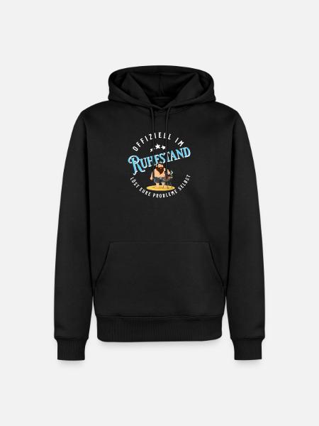 Officially retired – Funny pensioner motif - Men’s Premium Organic Hoodie - black