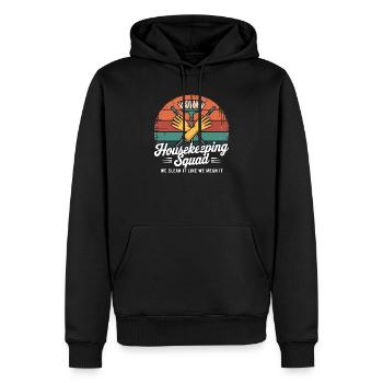 Funny Cleaning Design - Men’s Premium Organic Hoodie - black - Front - Nico (187cm)