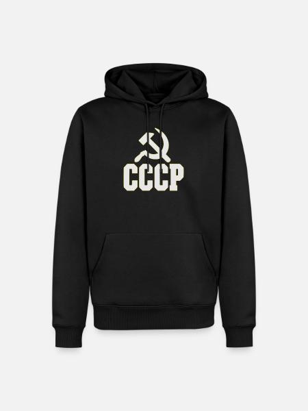 CCCP-design i 80'er-stil, retro taske - Herre Premium økologisk hoodie - sort