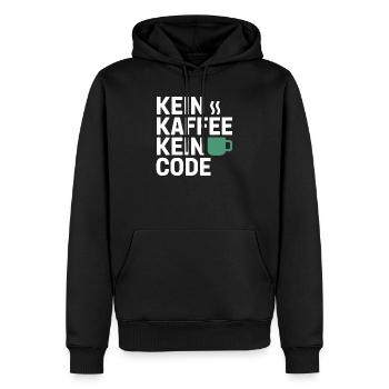 Kein Kaffee Kein Code Programmierer Informatiker - Männer Premium Bio Hoodie - Schwarz - Vorne - Nico (187cm)