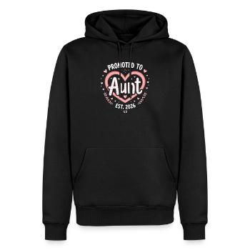 Tante 2026 Tante 2026 Befördert zu Tante 2026 - Männer Premium Bio Hoodie - Schwarz - Vorne - Nico (187cm)