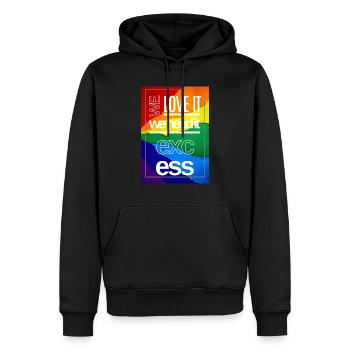 Rainbow Excess - Men’s Premium Organic Hoodie - black - Front - Nico (187cm)