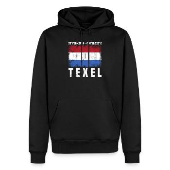Coordonnées de Texel - Sweat à capuche Premium bio Homme - noir - Devant - Nico (187cm)