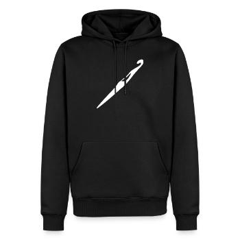 Cadeau crochet au crochet - Sweat à capuche Premium bio Homme - noir - Devant - Nico (187cm)