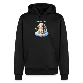 Make a wish with Lammy - Männer Premium Bio Hoodie - Schwarz - Vorne - Nico (187cm)