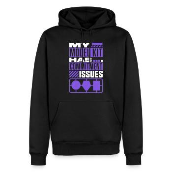 Model Kit Commitment - Männer Premium Bio Hoodie - Schwarz - Vorne - Nico (187cm)