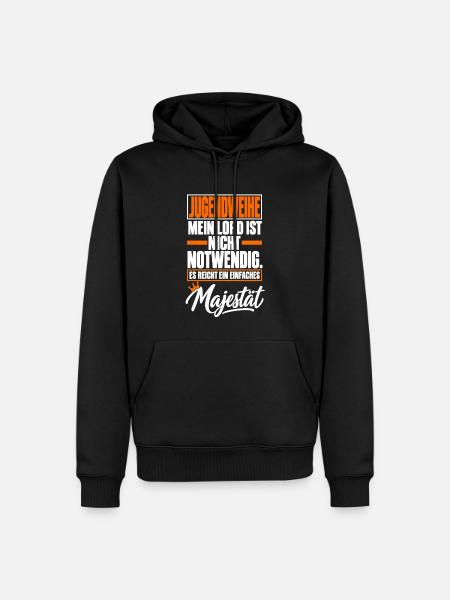 Jugendweihe Majestät mit Krone - Männer Premium Bio Hoodie - Schwarz