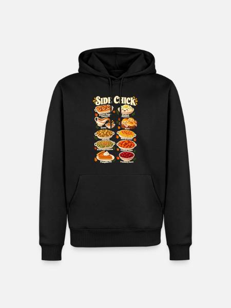 Comic-Thanksgiving-Seiten Spaß-Neben-Chick - Männer Premium Bio Hoodie - Schwarz