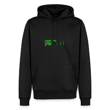 Laser Tag - Sweat à capuche Premium bio Homme - noir - Devant - Nico (187cm)