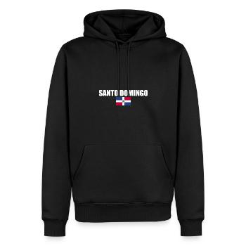 Santo Domingo Dom Rep Flagge Dominikanische - Männer Premium Bio Hoodie - Schwarz - Vorne - Nico (187cm)