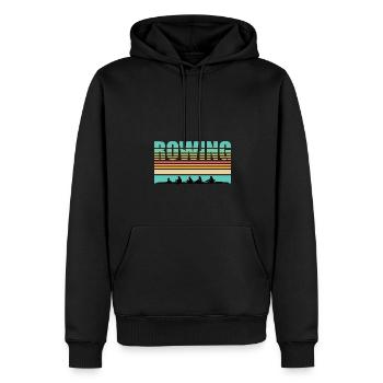 Rowing Coxed Four Womens - Rowing - Men’s Premium Organic Hoodie - black - Front - Nico (187cm)