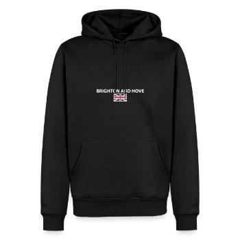 Brighton And Hove UK Britische Flagge Brite - Männer Premium Bio Hoodie - Schwarz - Vorne - Nico (187cm)
