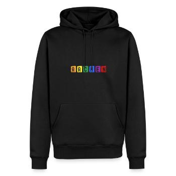 Aachen Stadt Skyline - Männer Premium Bio Hoodie - Schwarz - Vorne - Nico (187cm)