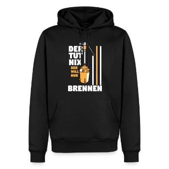 Schnaps brennen Schnapsbrenner Selbstgebrannter - Männer Premium Bio Hoodie - Schwarz - Vorne - Nico (187cm)