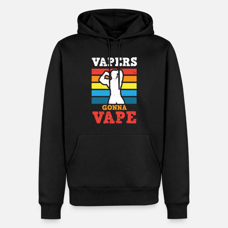 Cigarette électrique E-Cigarette E-Shisha Vape - Sweat à capuche Premium bio Homme - noir