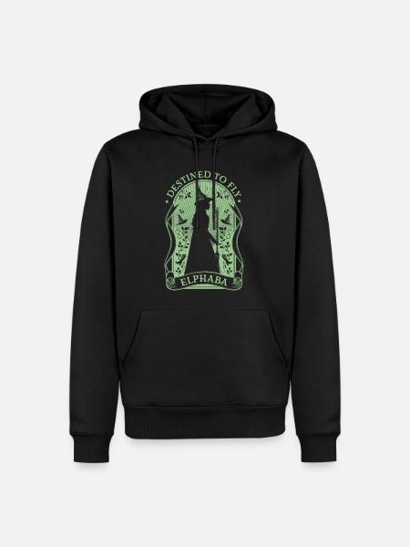 Wicked Design Elphaba med ordsprog bestemt til at flyve - Herre Premium økologisk hoodie - sort
