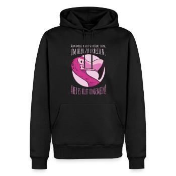 Lustiges Geschenk für Arbeitskollegen - Männer Premium Bio Hoodie - Schwarz - Vorne - Nico (187cm)