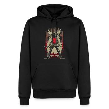 Straßenwächter - Männer Premium Bio Hoodie - Schwarz - Vorne - Nico (187cm)