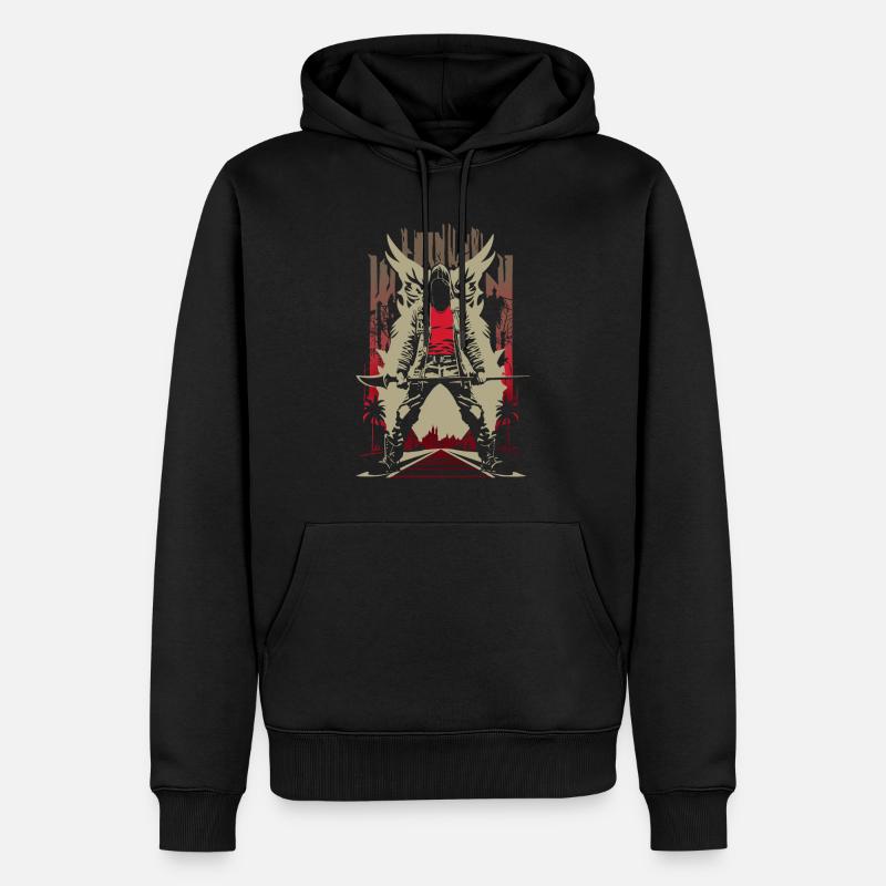 Straßenwächter - Männer Premium Bio Hoodie - Schwarz