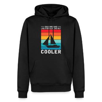 Mens Sailing Dad Sailboat Sailor Funny Father Day - Men’s Premium Organic Hoodie - black - Front - Nico (187cm)
