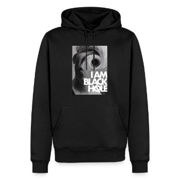 Black Hole | Model 2 - Sweat à capuche Premium bio Homme - noir - Devant - Nico (187cm)