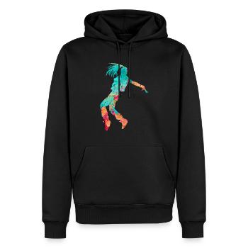 Tänzerin PopArt - Männer Premium Bio Hoodie - Schwarz - Vorne - Nico (187cm)