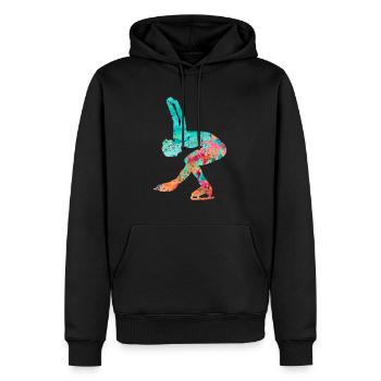Eiskunstlauf PopArt - Männer Premium Bio Hoodie - Schwarz - Vorne - Nico (187cm)