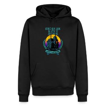 KNORMAN BATES NIGHT SCHOOL - Men’s Premium Organic Hoodie - black - Front - Nico (187cm)
