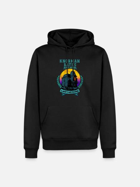 KNORMAN BATES NACHTSCHULE - Männer Premium Bio Hoodie - Schwarz