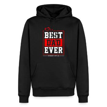 Best Dad Ever - Männer Premium Bio Hoodie - Schwarz - Vorne - Nico (187cm)