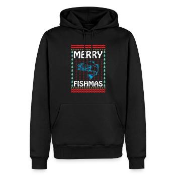 Merry fishmas - Männer Premium Bio Hoodie - Schwarz - Vorne - Nico (187cm)