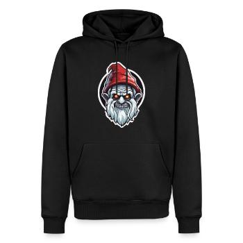 Garden Gnome / Fairyland / Leprechaun / Gnome / Logo - Men’s Premium Organic Hoodie - black - Front - Nico (187cm)