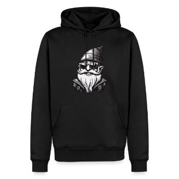 Garden Gnome / Fairyland / Leprechaun / Gnome / Logo - Men’s Premium Organic Hoodie - black - Front - Nico (187cm)