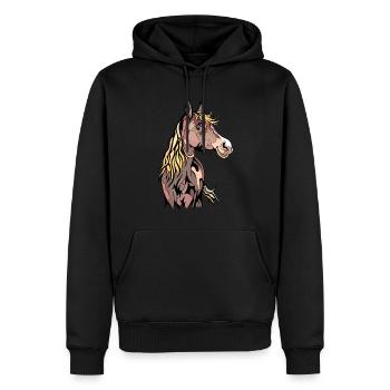 Pintabian Horse - Men’s Premium Organic Hoodie - black - Front - Nico (187cm)