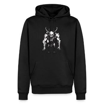 Wendigo / böser Geist / Besitzergreifend / Horror - Männer Premium Bio Hoodie - Schwarz - Vorne - Nico (187cm)