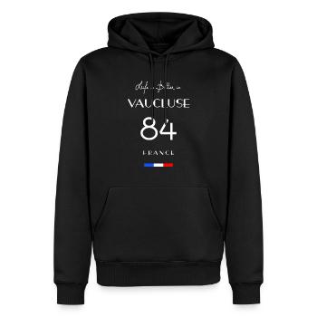 Das Leben ist besser in VAUCLUSE Number 84 Provence Fran - Männer Premium Bio Hoodie - Schwarz - Vorne - Nico (187cm)