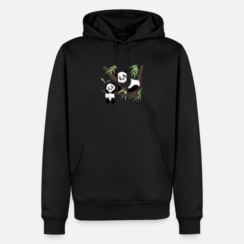 panda - Sweat à capuche Premium bio Homme - undefined