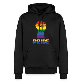 LGBTQ Rainbow Faust Proud Gay Pride - Men’s Premium Organic Hoodie - black - Front - Nico (187cm)