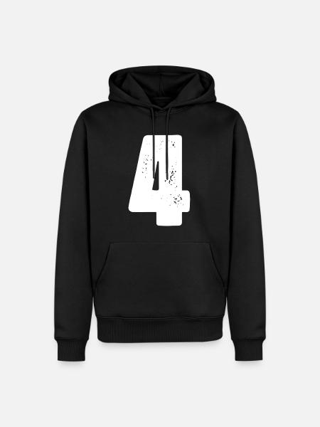 maillot à 4 chiffres - Sweat à capuche Premium bio Homme - noir