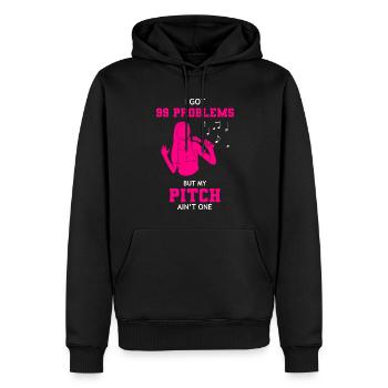 I Got 99 Problems But My Pitch Ain't One Sänger - Männer Premium Bio Hoodie - Schwarz - Vorne - Nico (187cm)