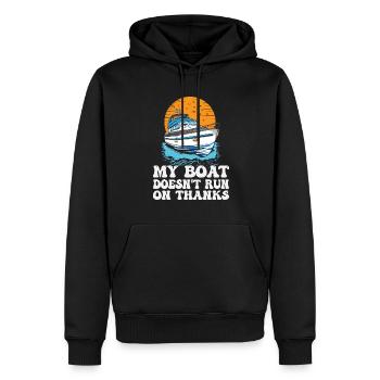 Mon bateau ne fonctionne pas grâce à Funny Motorboating - Sweat à capuche Premium bio Homme - noir - Devant - Nico (187cm)