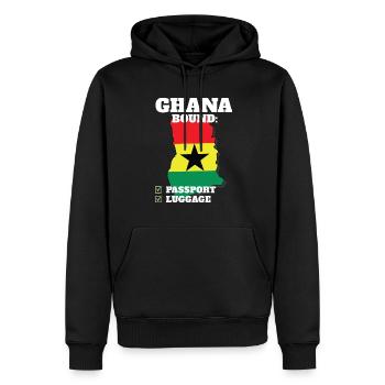 Ghana Bound Country Travel Vacances drapeau ghanéen - Sweat à capuche Premium bio Homme - noir - Devant - Nico (187cm)