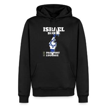 Israël Bound Country Travel Vacances drapeau israélien - Sweat à capuche Premium bio Homme - noir - Devant - Nico (187cm)