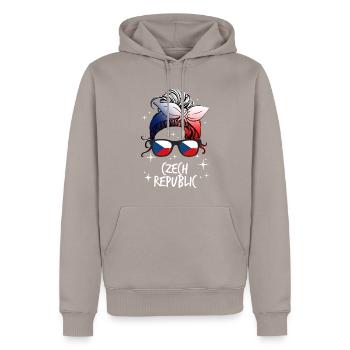 Tschechische Republik - Männer Premium Bio Hoodie - Taupe - Vorne - Nico (187cm)