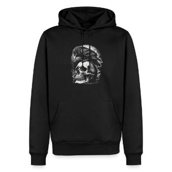 Abgesandter der Mitternacht - Männer Premium Bio Hoodie - Schwarz - Vorne - Nico (187cm)