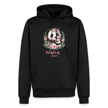 Mama est 2024 I Panda Bear Mum I First Time Mom - Männer Premium Bio Hoodie - Schwarz - Vorne - Nico (187cm)