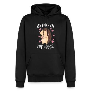 Hedgie vivant dans le hérisson hérisson - Sweat à capuche Premium bio Homme - noir - Devant - Nico (187cm)